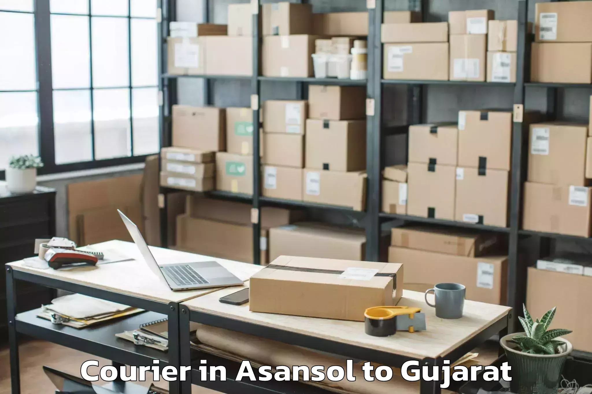 Book Your Asansol to Kadi Courier Today